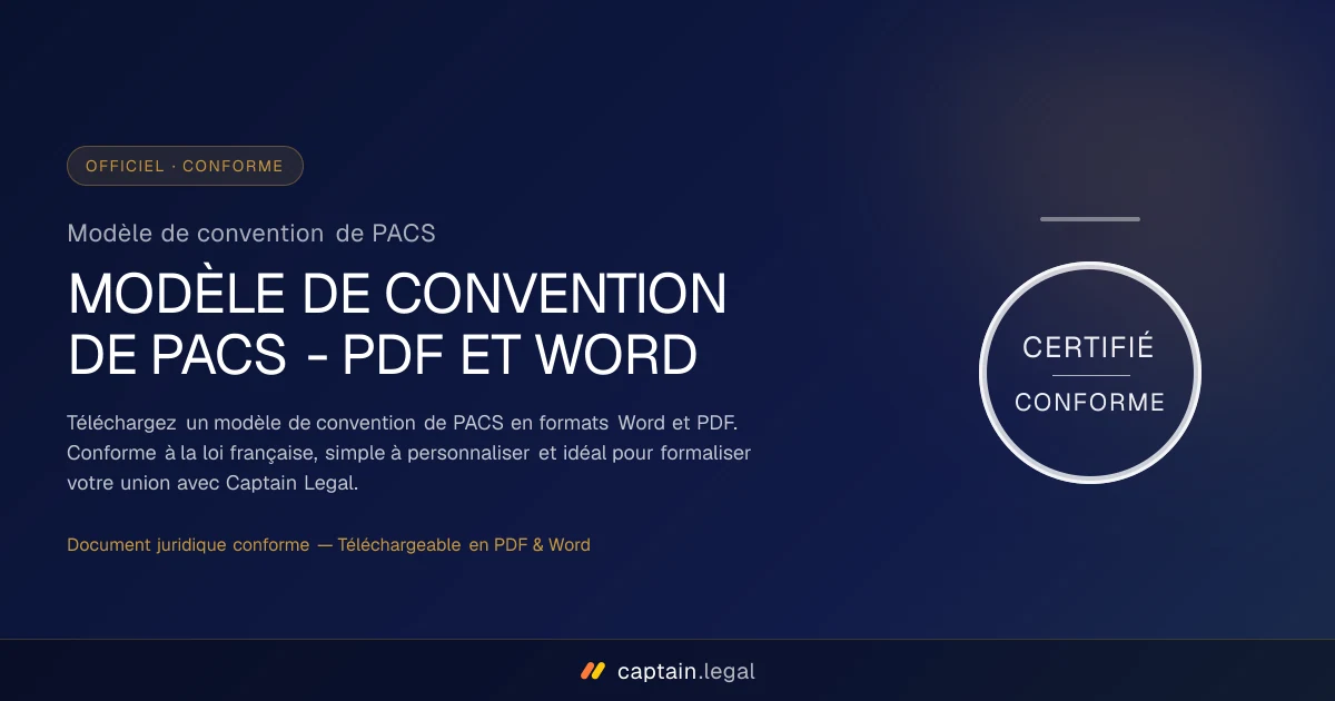 Modèle de convention de PACS