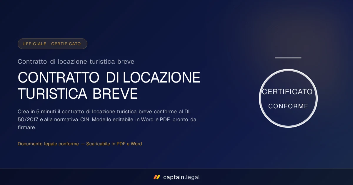 Contratto di locazione turistica breve