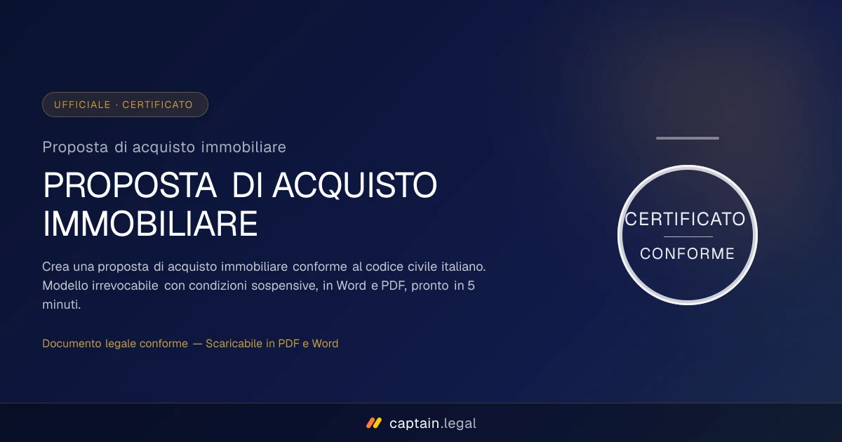 Proposta di acquisto immobiliare