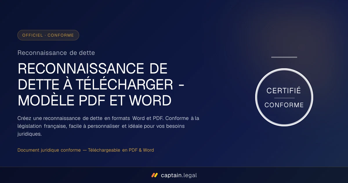 Reconnaissance de dette