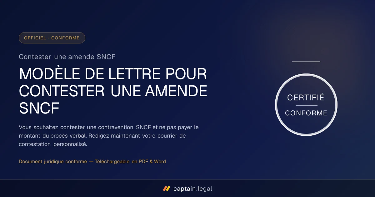 Contester une amende SNCF