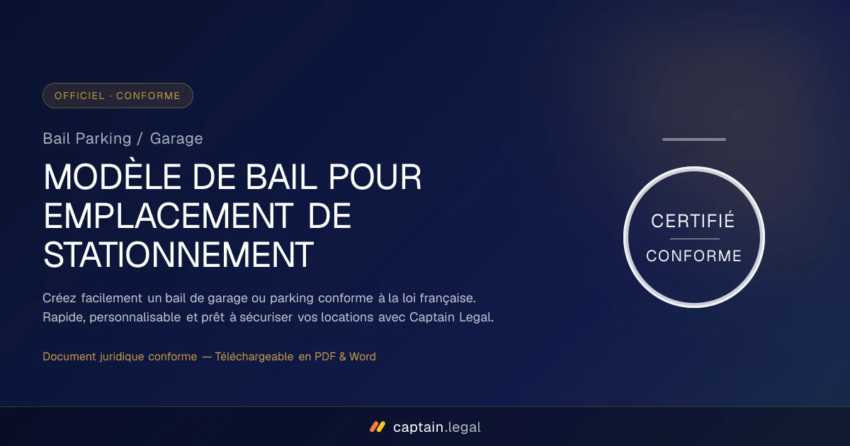 Bail Parking / Garage