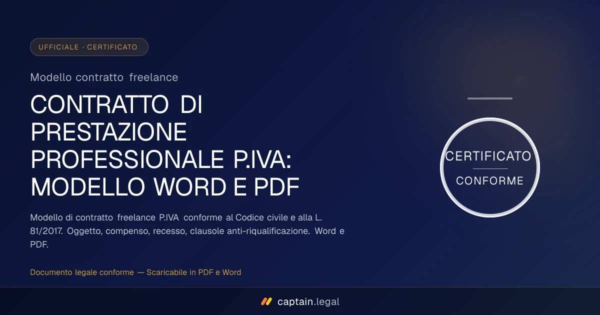 Modello contratto freelance