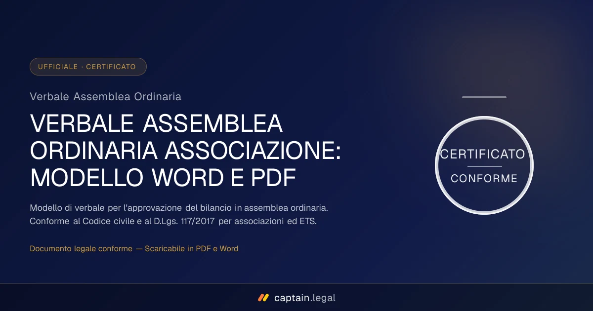 Verbale Assemblea Ordinaria