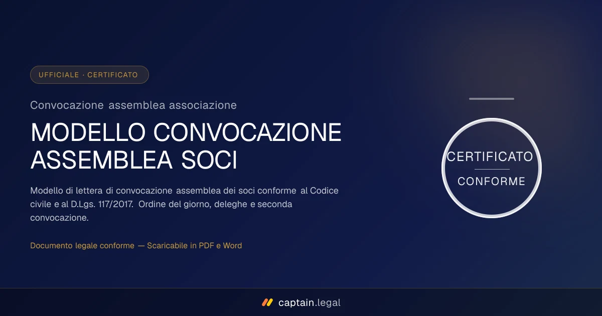 Convocazione assemblea associazione