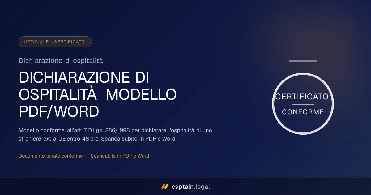 Dichiarazione di ospitalità