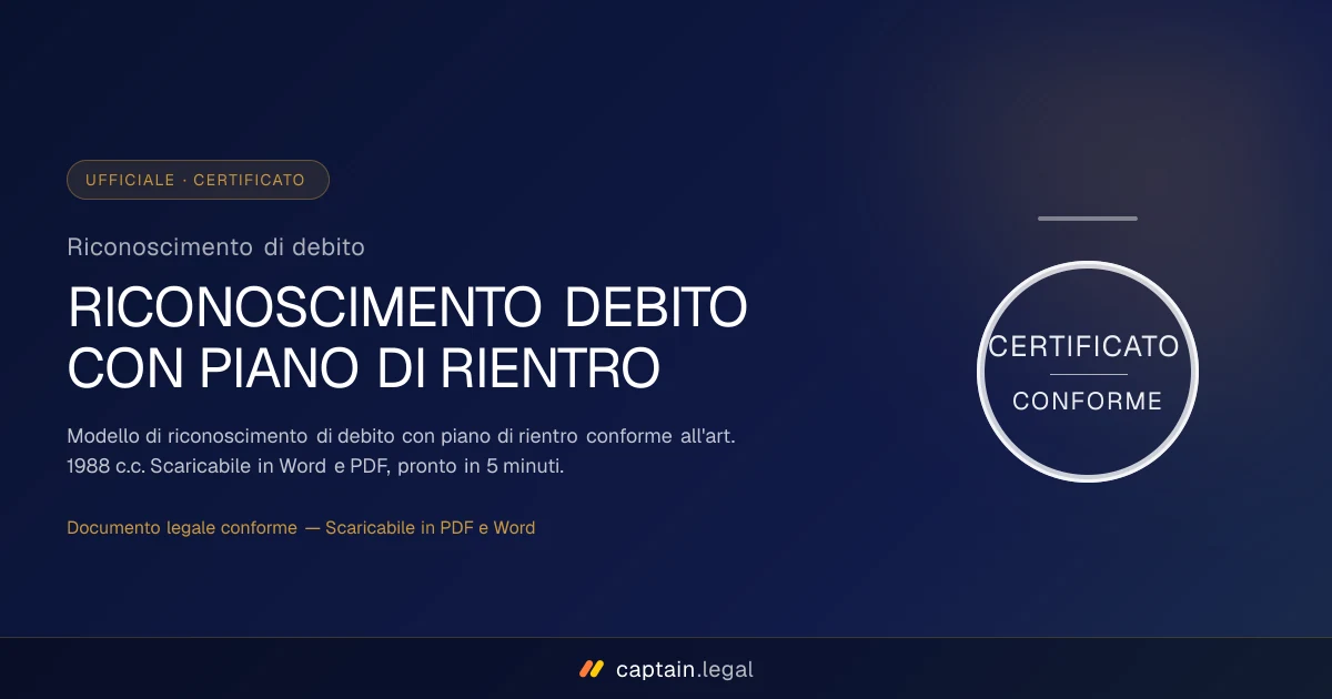 Riconoscimento di debito