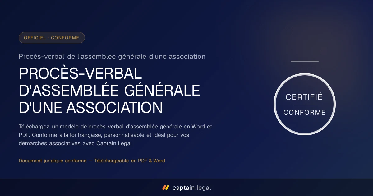 Procès-verbal de l'assemblée générale d'une association