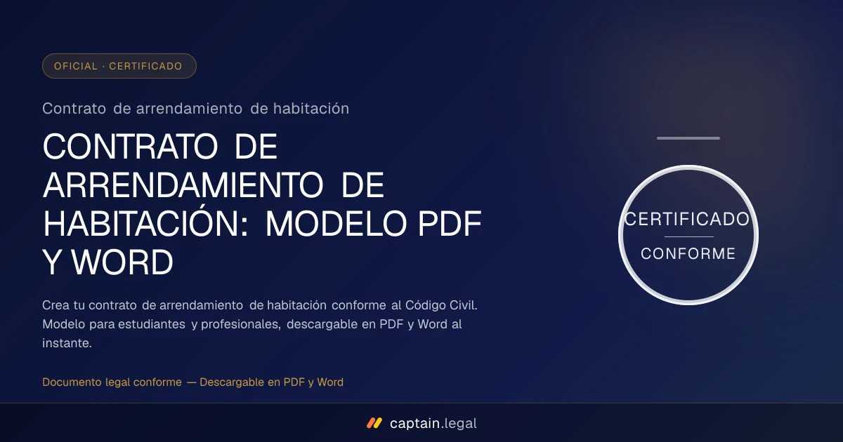 Contrato de arrendamiento de habitación