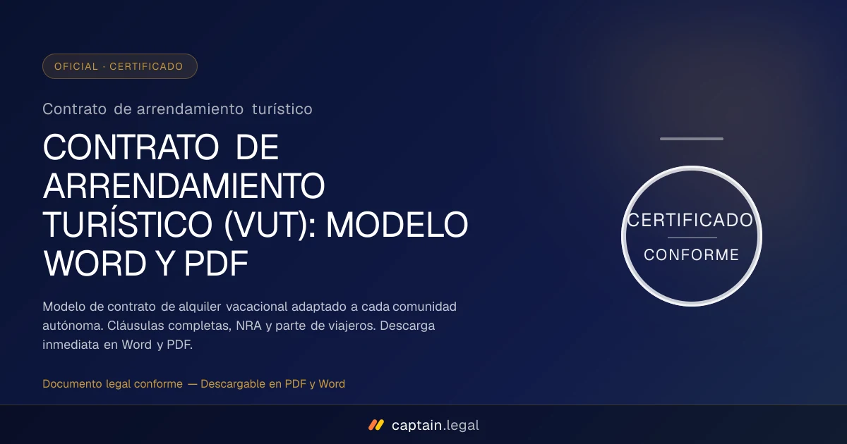 Contrato de arrendamiento turístico
