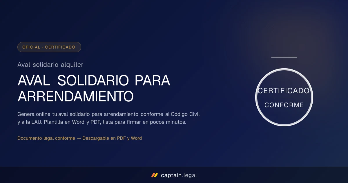 Aval solidario alquiler