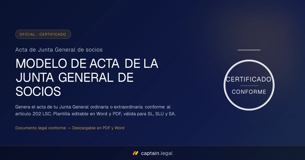 Acta de Junta General de socios