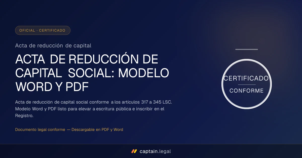 Acta de reducción de capital