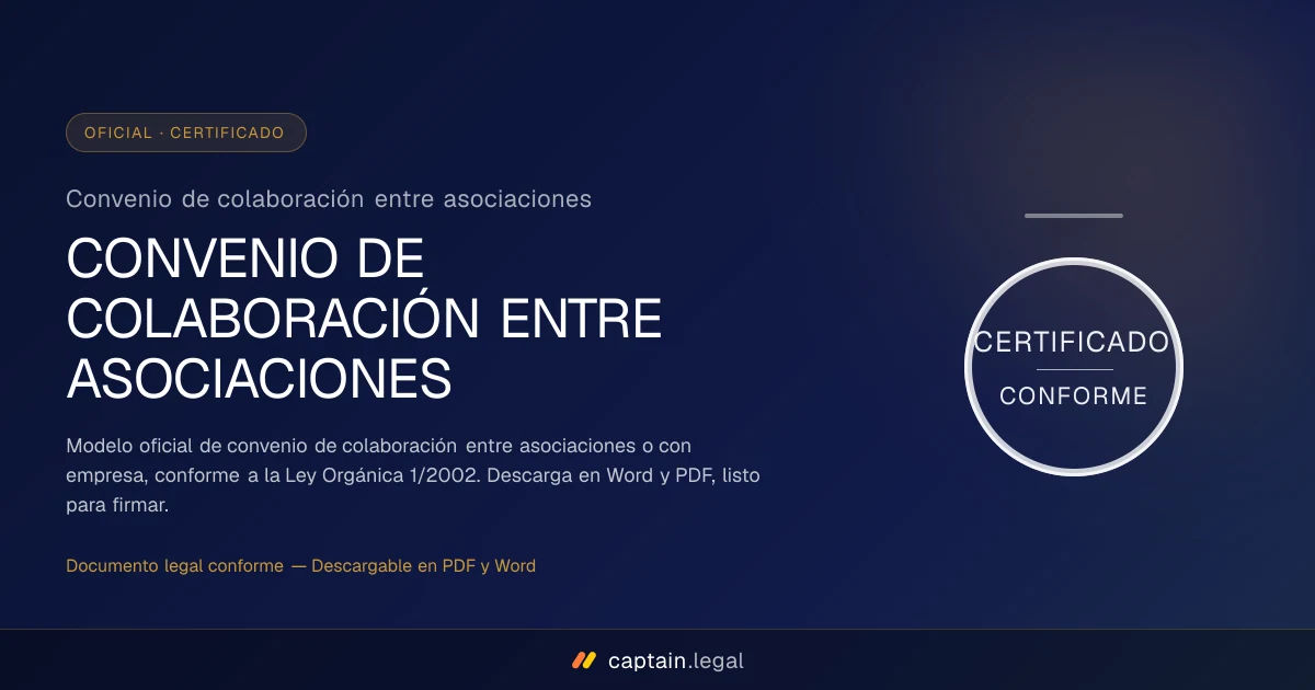 Convenio de colaboración entre asociaciones