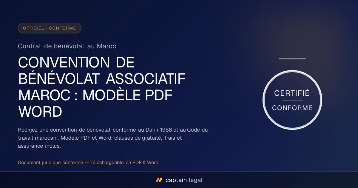 Contrat de bénévolat au Maroc