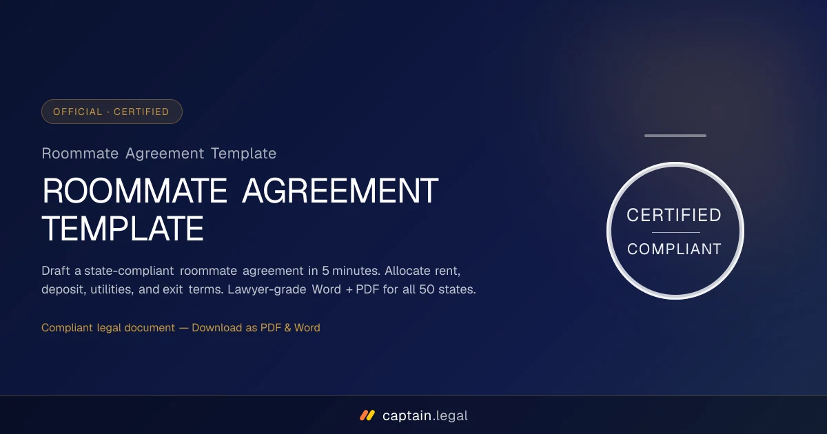 Roommate Agreement Template