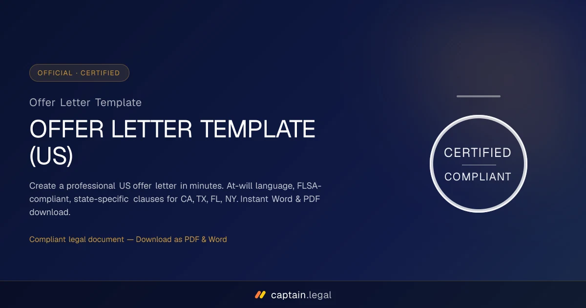 Offer Letter Template