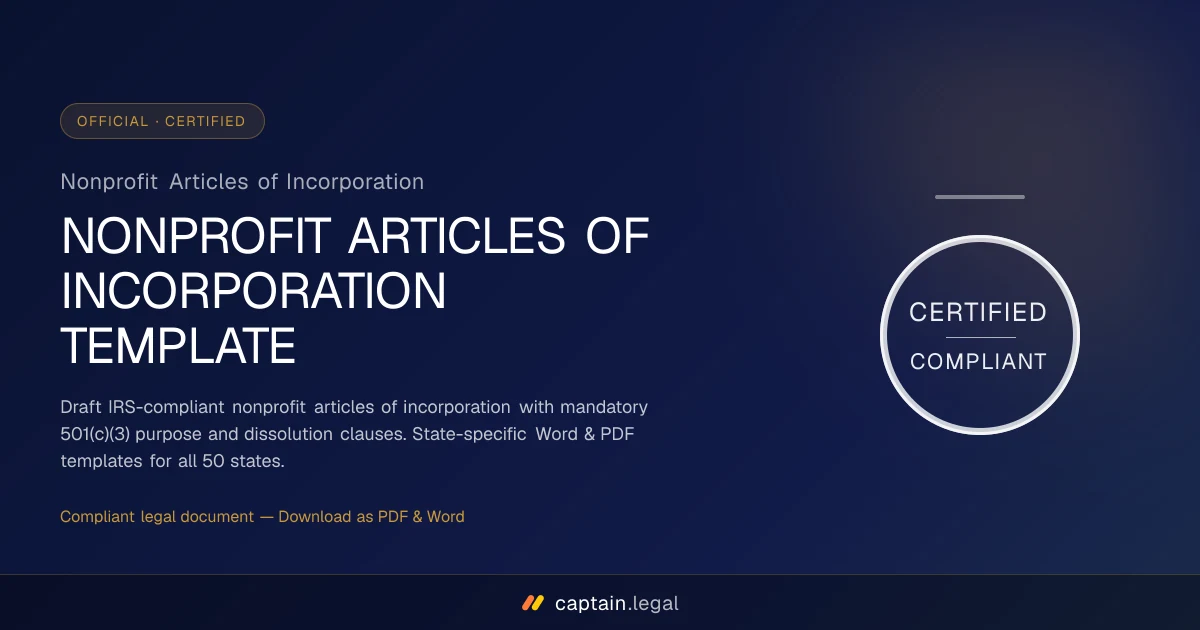 Nonprofit Articles of Incorporation