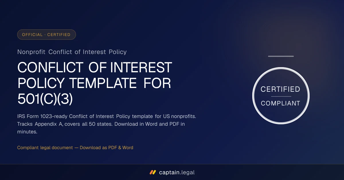 Nonprofit Conflict of Interest Policy