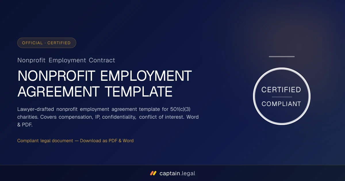 Nonprofit Employment Contract
