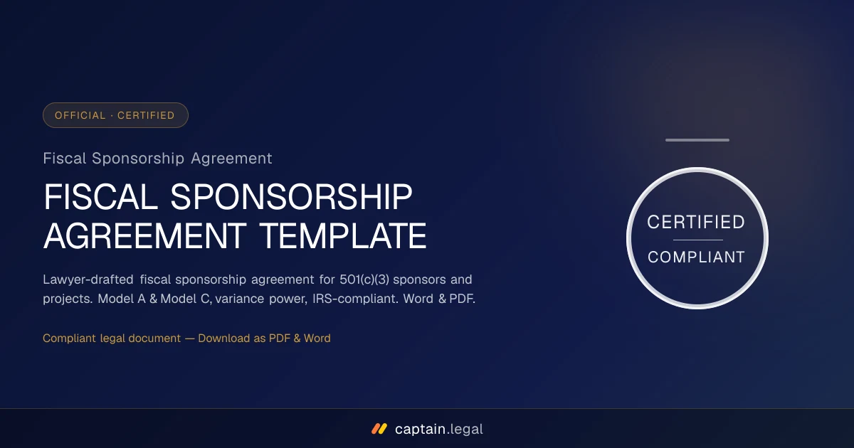 Fiscal Sponsorship Agreement