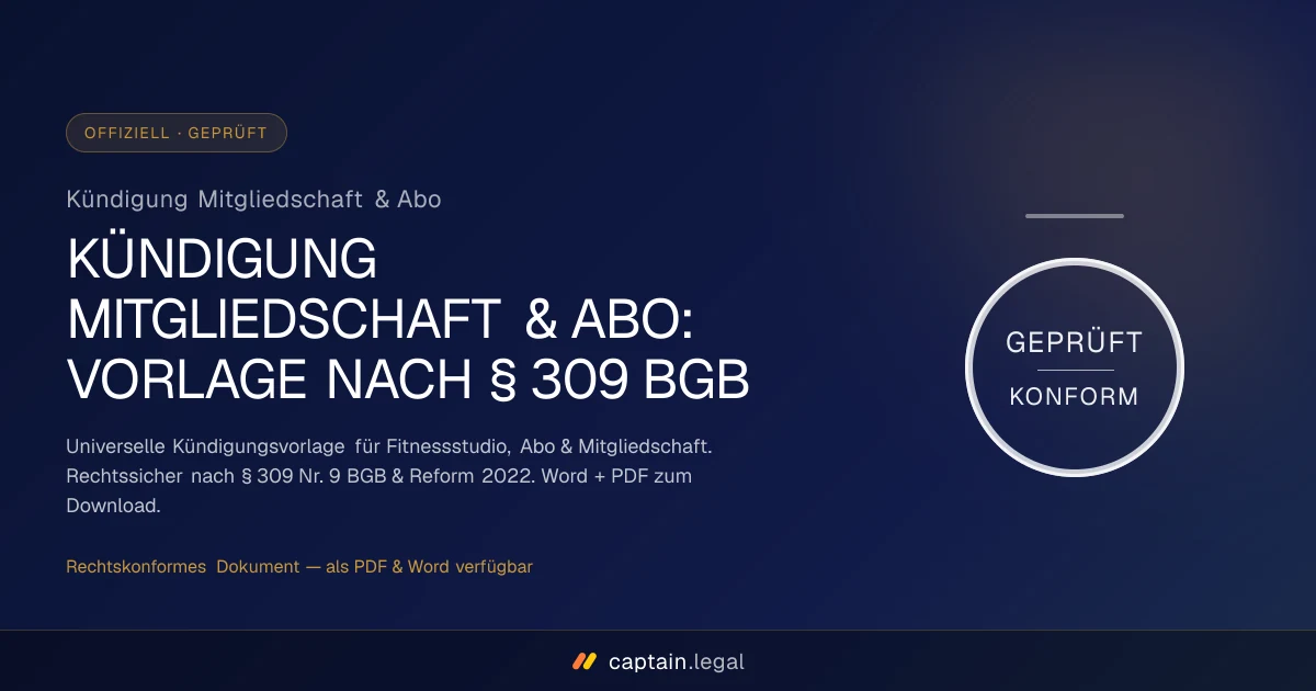 Kündigung Mitgliedschaft & Abo
