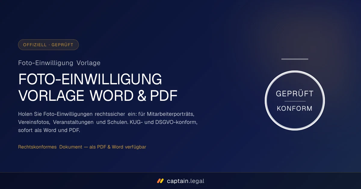 Foto-Einwilligung Vorlage
