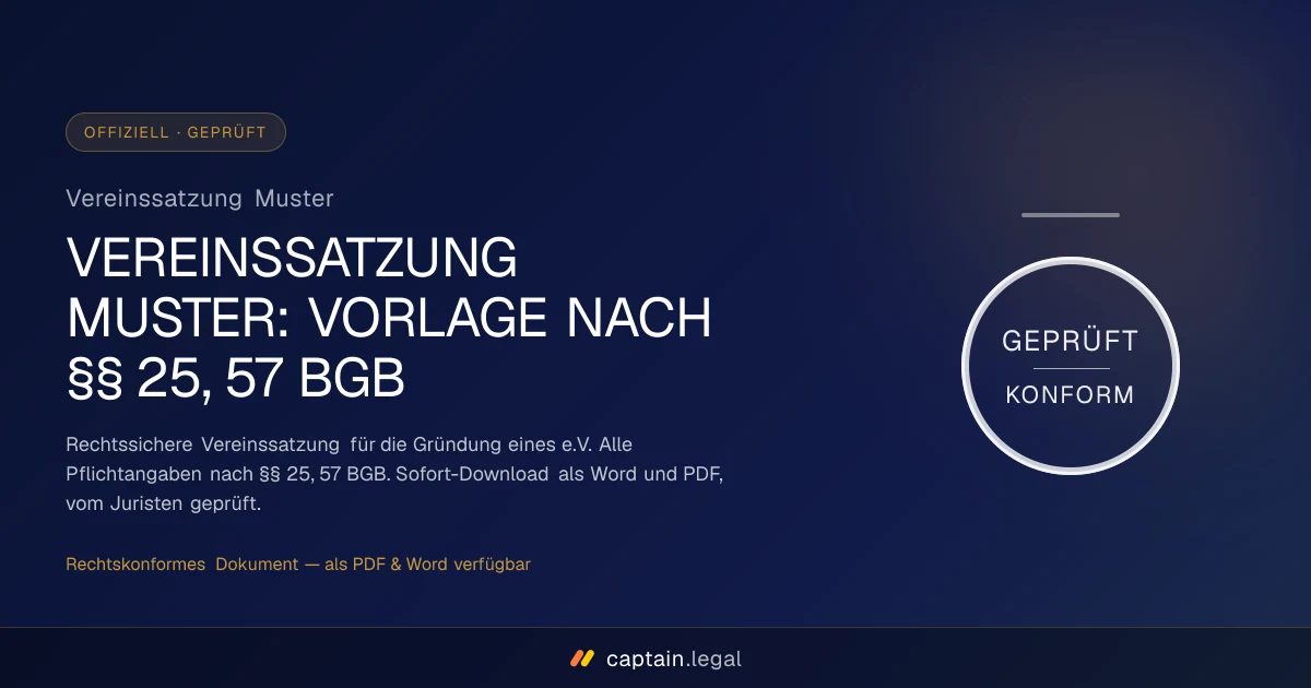 Vereinssatzung Muster
