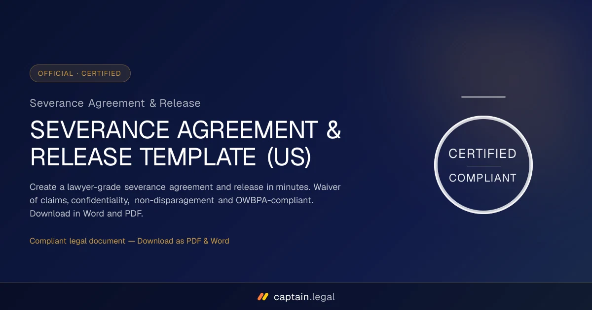Severance Agreement & Release