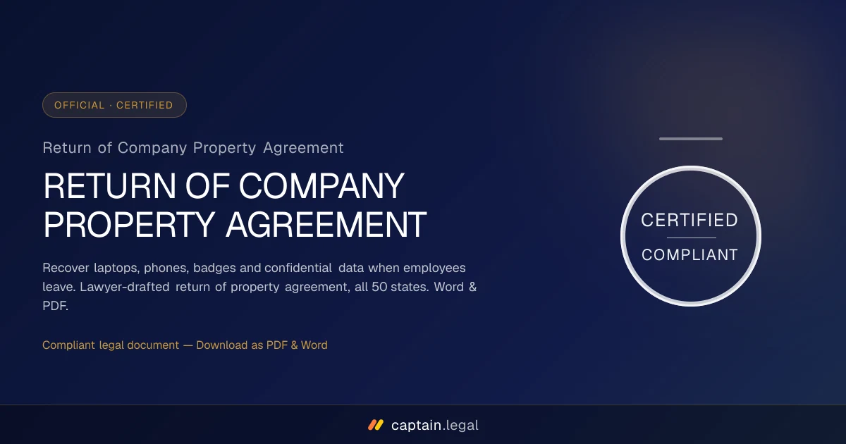 Return of Company Property Agreement