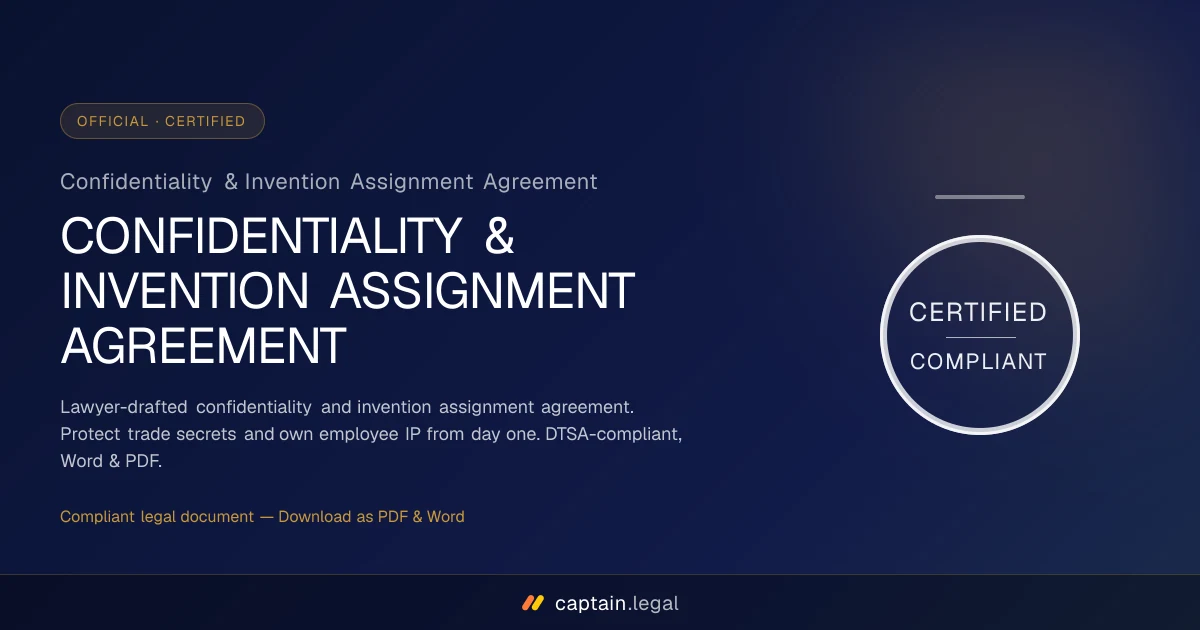 Confidentiality & Invention Assignment Agreement
