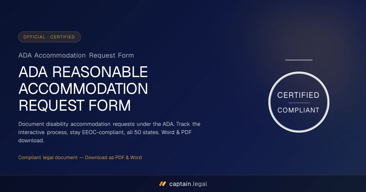 ADA Accommodation Request Form