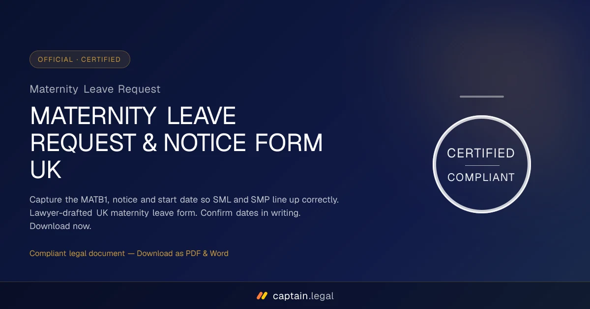 Maternity Leave Request
