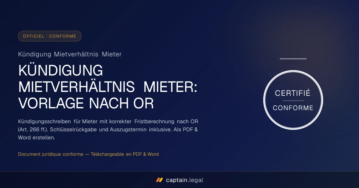 Kündigung Mietverhältnis Mieter