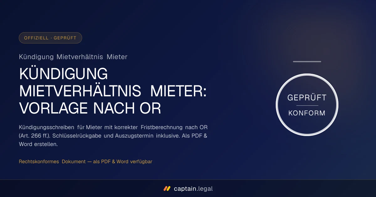 Kündigung Mietverhältnis Mieter