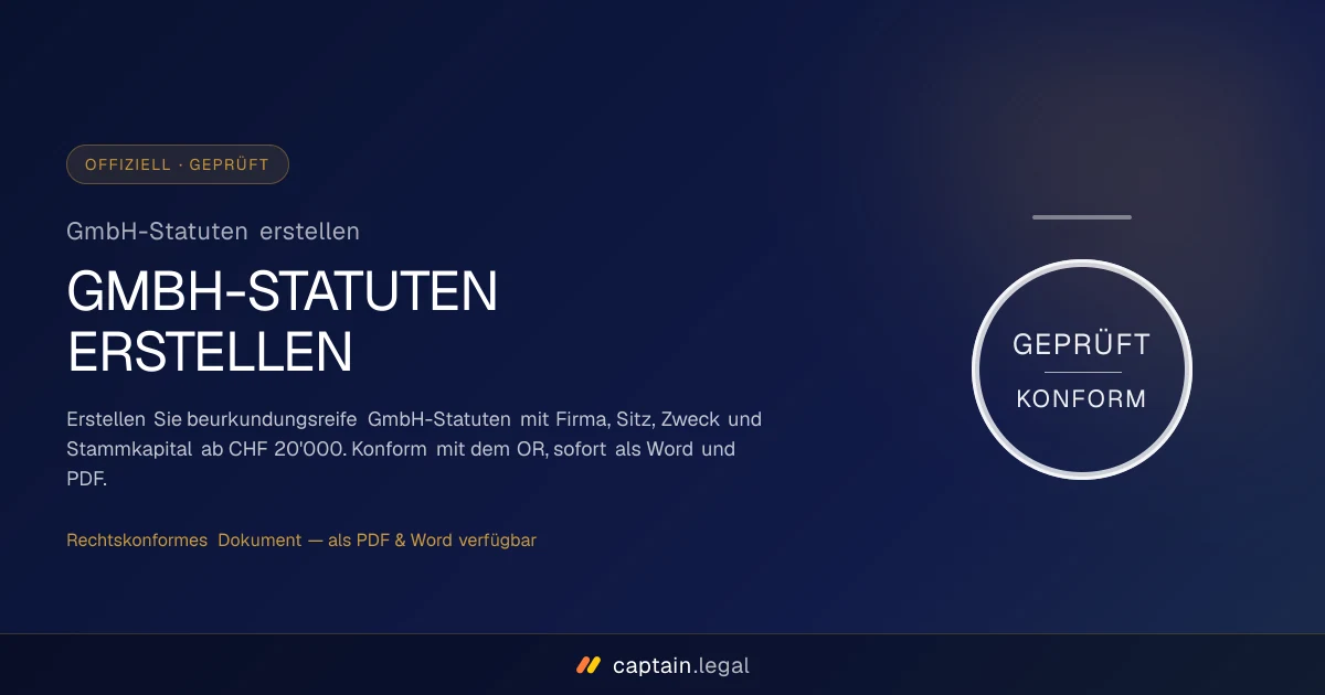 GmbH-Statuten erstellen