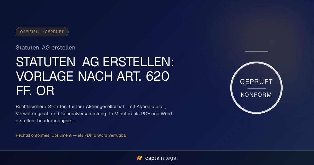 Statuten AG erstellen
