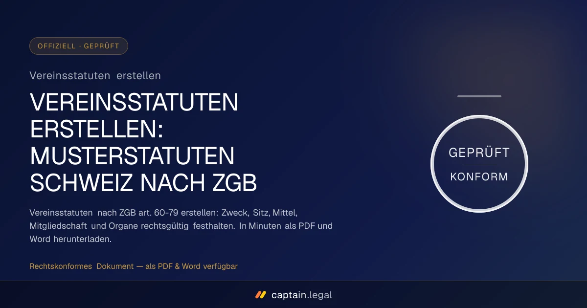 Vereinsstatuten erstellen