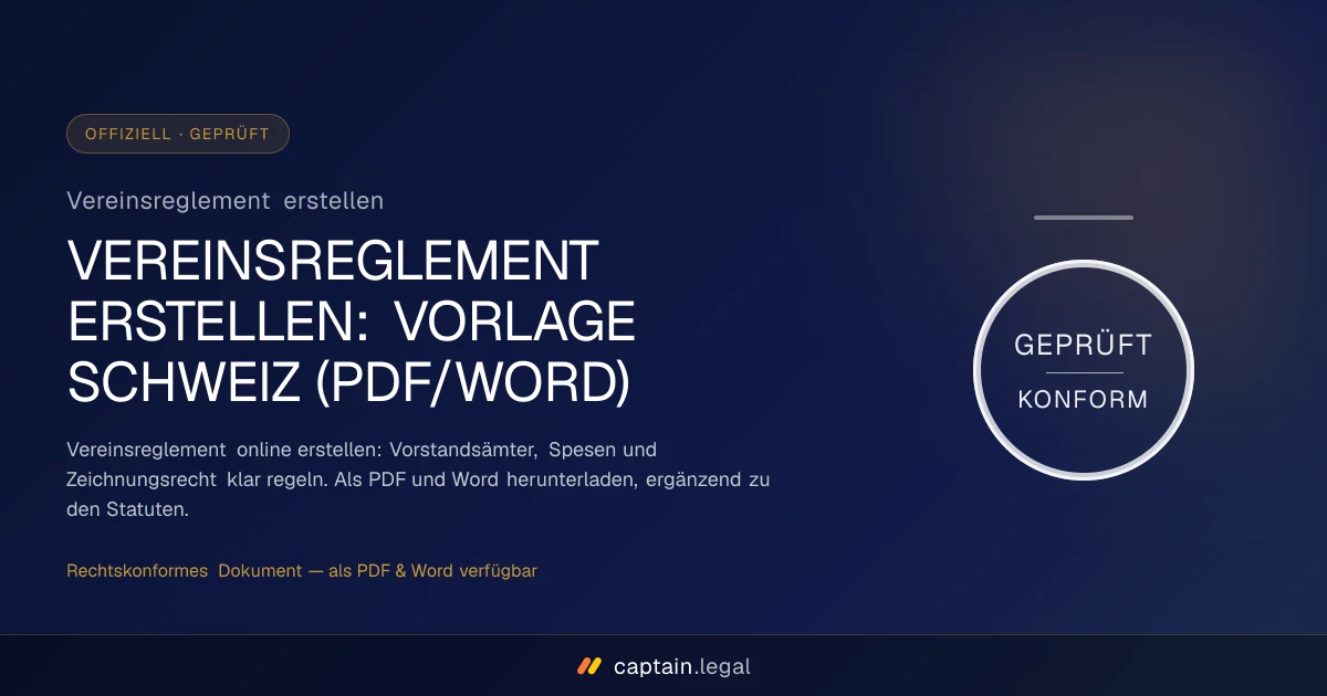 Vereinsreglement erstellen