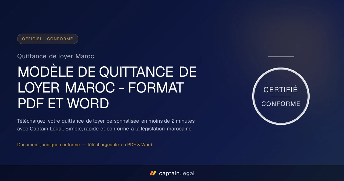 Quittance de loyer Maroc
