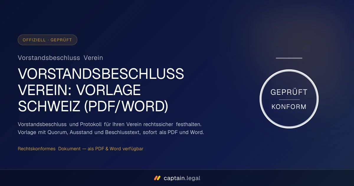 Vorstandsbeschluss Verein
