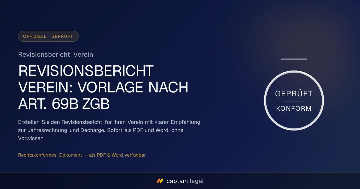 Revisionsbericht Verein