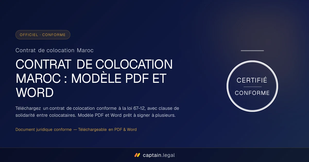 Contrat de colocation Maroc