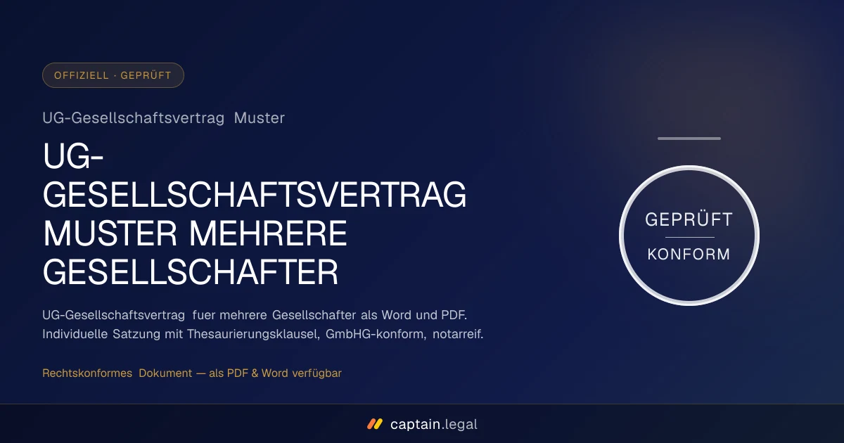UG-Gesellschaftsvertrag Muster