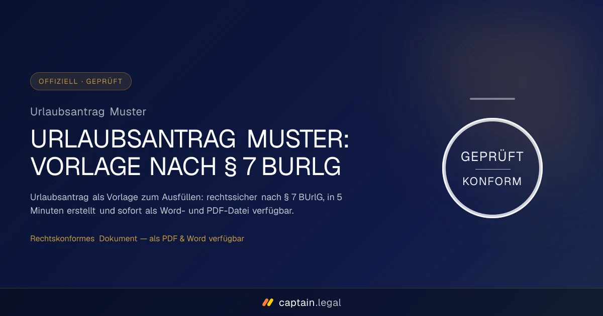 Urlaubsantrag Muster