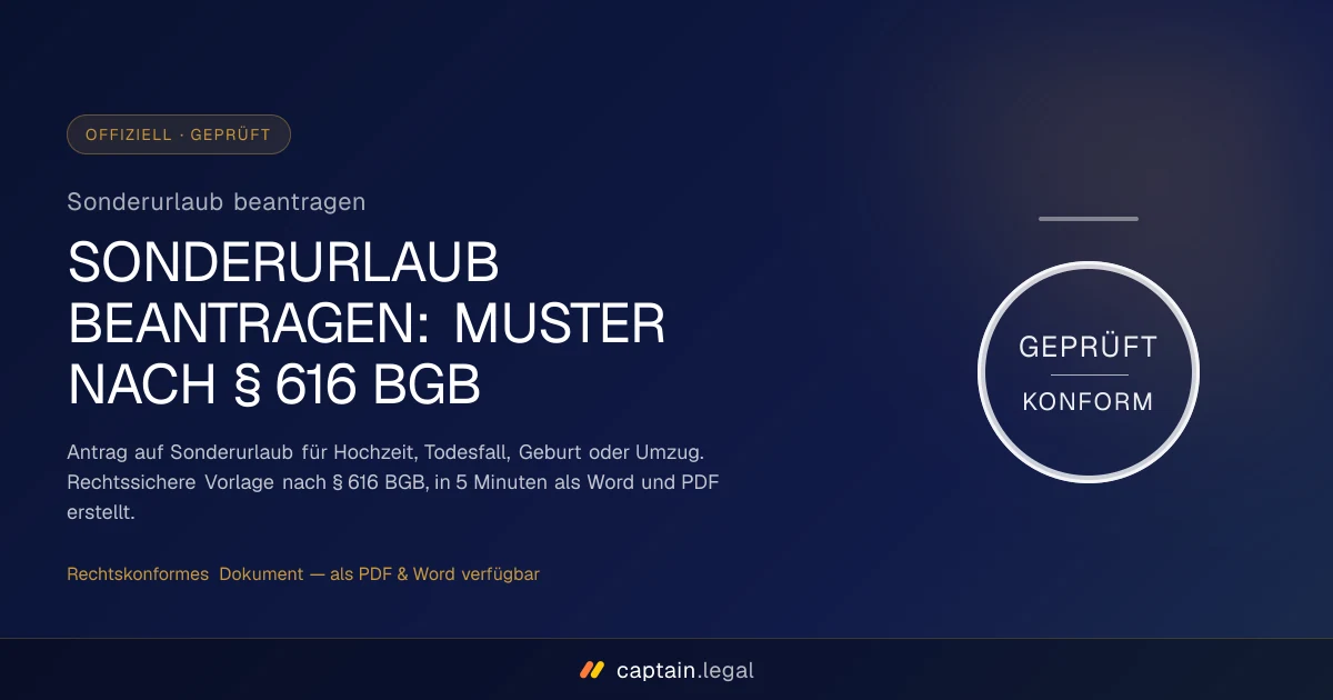 Sonderurlaub beantragen
