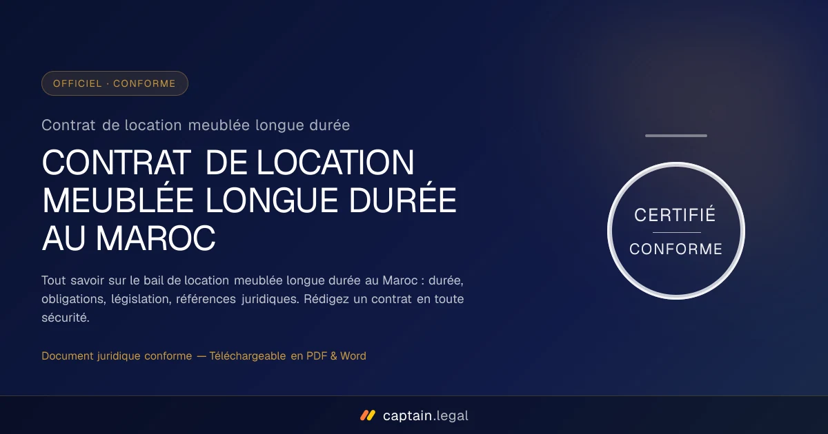 Contrat de location meublée longue durée
