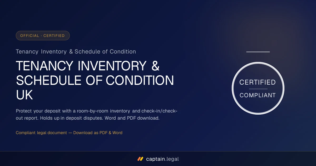 Tenancy Inventory & Schedule of Condition