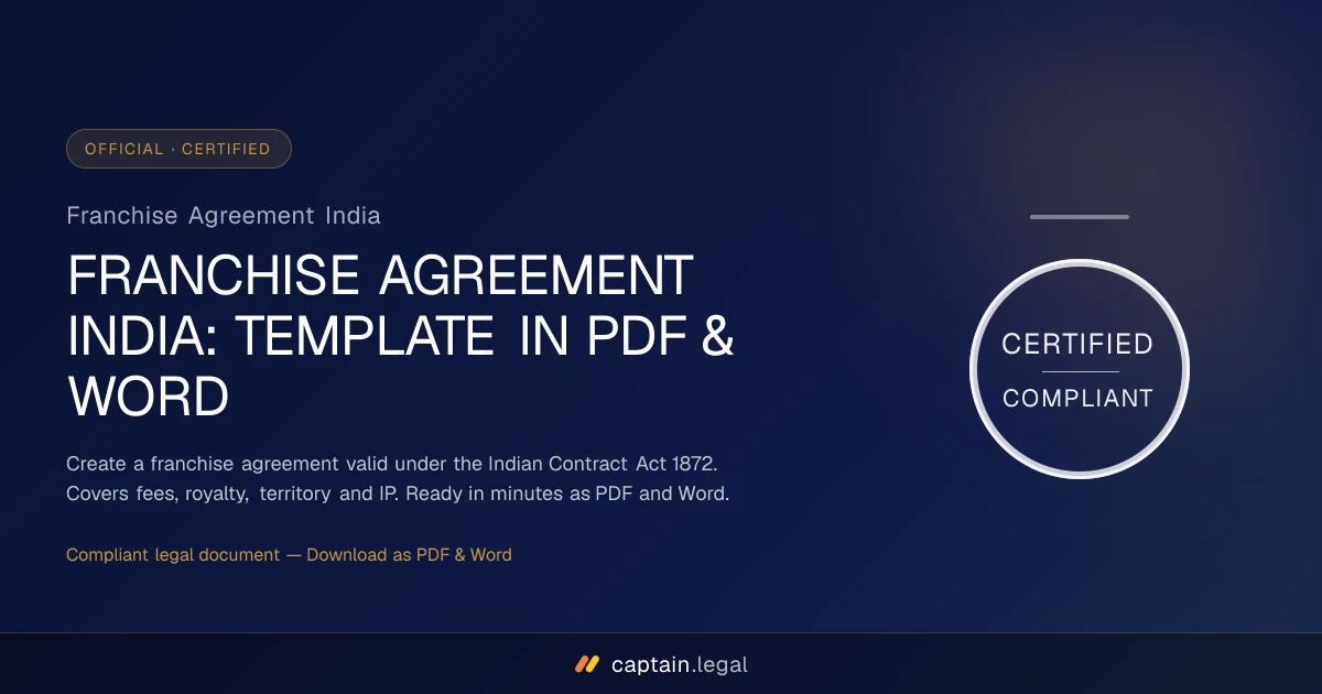 Franchise Agreement India