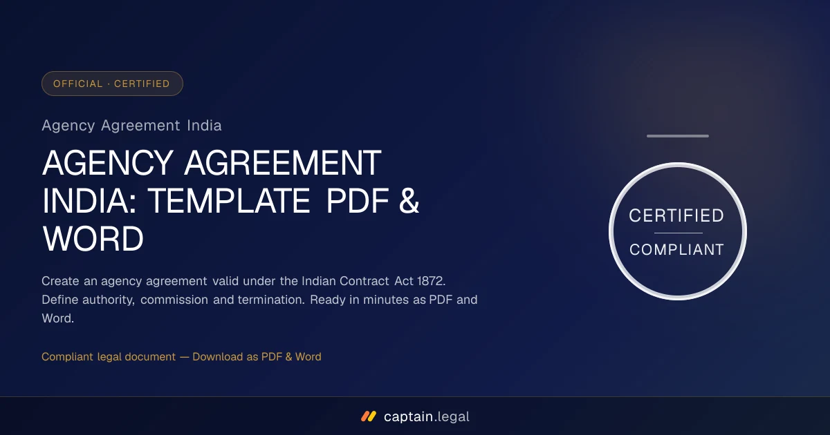 Agency Agreement India